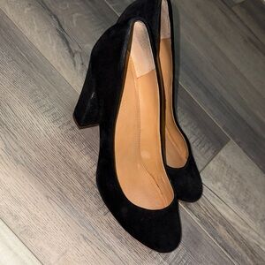 J. Crew Black Suede Heels